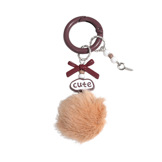 Plush Ball Bead Keychain (KC407)