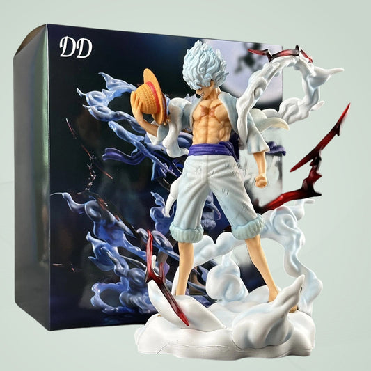 One Pieced Hat Holding Nika Luffy MY Figure Anime