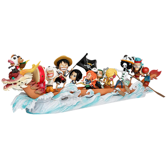 GK Straw Hat Crew Dragon Boat Set Luffy Zoro Sanji Chopper 36cm (FD30)