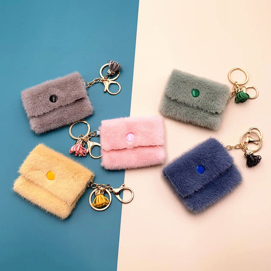 Mini Bag Design Plush Keychain (KC106) - Multiple Colors (Add Top 3 Wishlist in Notes)