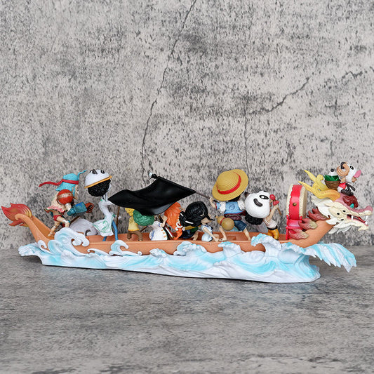 GK Straw Hat Crew Dragon Boat Set Luffy Zoro Sanji Chopper 36cm (FD30)