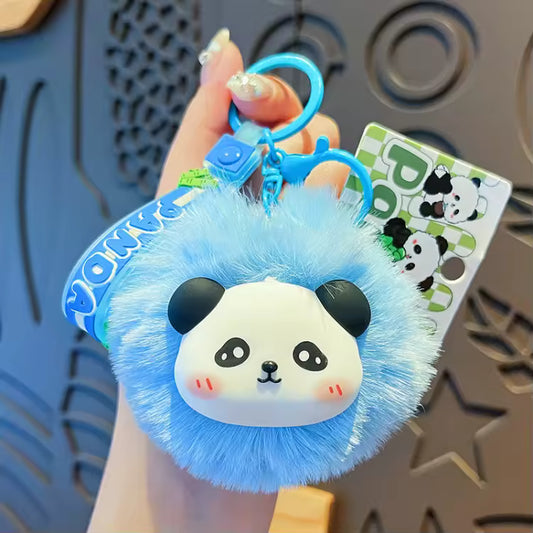 3D DIY Plush Panda Cartoon Keychain