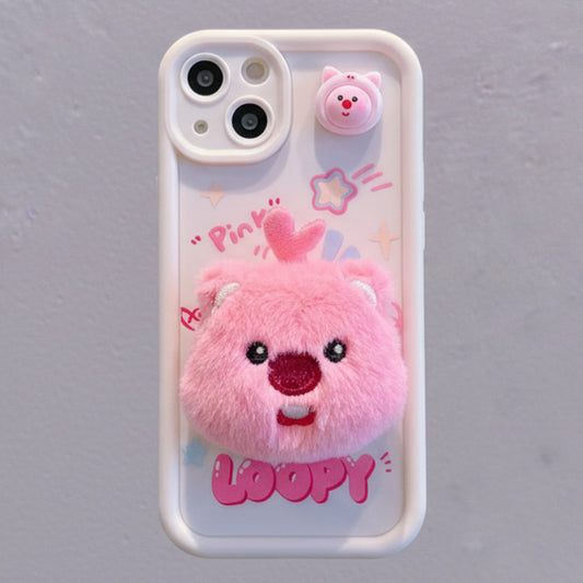 3D Plush Little Beaver Phone Case