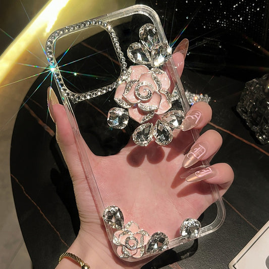 Rhinestone Camellia Phone Case