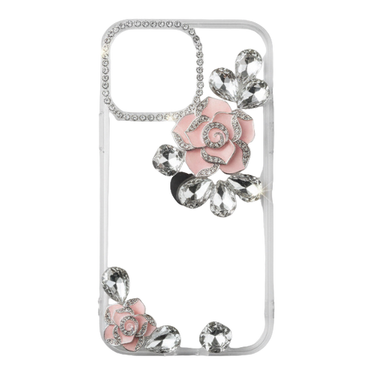 Rhinestone Camellia Phone Case