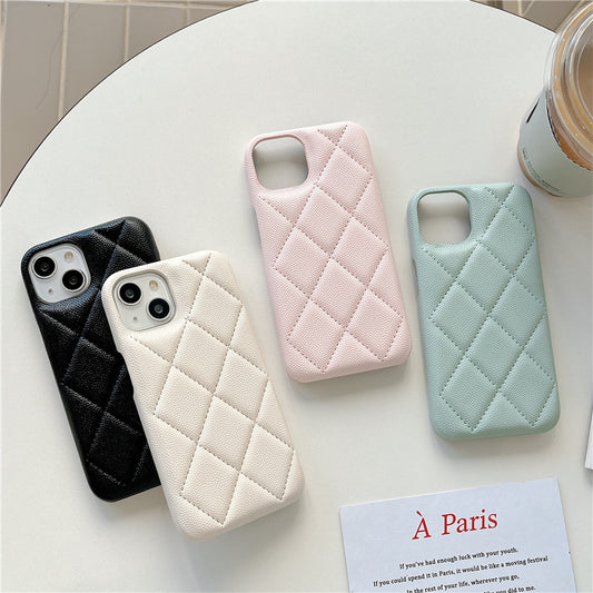 Diamond Pattern and Lychee Texture Phone Case