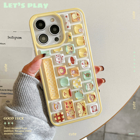 Cartoon Stereoscopic Keyboard - Pompompurin Case