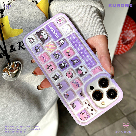 Cartoon Stereoscopic Keyboard - Kuromi Case
