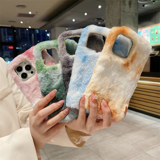 Winter Furry Bunny Plush Phone Case