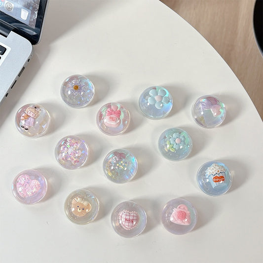 Crystal Ball Flower Sequin Phone Holder