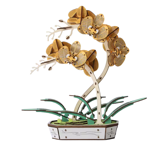 Wooden 3D Puzzle Building Blocks Flower