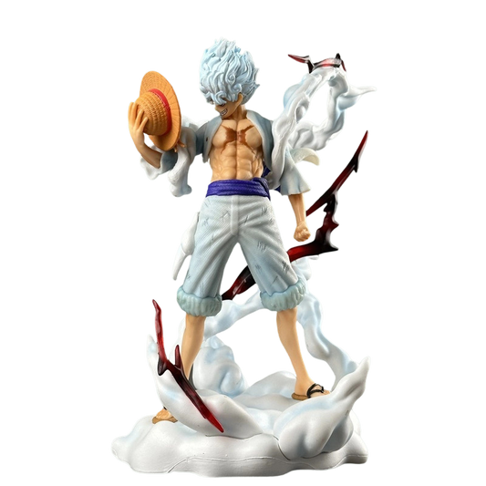 One Pieced Hat Holding Nika Luffy MY Figure Anime