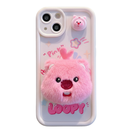 3D Plush Little Beaver Phone Case