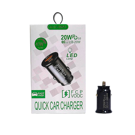 20W Car Adapter Mini (USB and Type c) Fast Charger